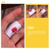 CIYODO 25pcs Finger Nail Halloween Trick Nail in Finger Novelty Fun Joke Prank Halloween Decor Trick Prank Prop Fake Nail Through Finger Halloween Prop Plastic False Nails White