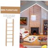 Toyvian 2pcs Mini Ladder Pet Toy Mini Doll House Miniature Dollhouse Furniture Wood Ladder Tiny Ladder Figurine Miniature Ladder Decor Mini Wood Ladder Mini Wood Ladders Pocket Model Moss
