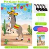 PLULON Pin The Tail on The Donkey Birthday Games for Kids Mexican Donkey Game Poster with Tail Stickers Donkey Party Favors Carnival Birthday Fiesta Home Wall Decor Classroom Family Activities