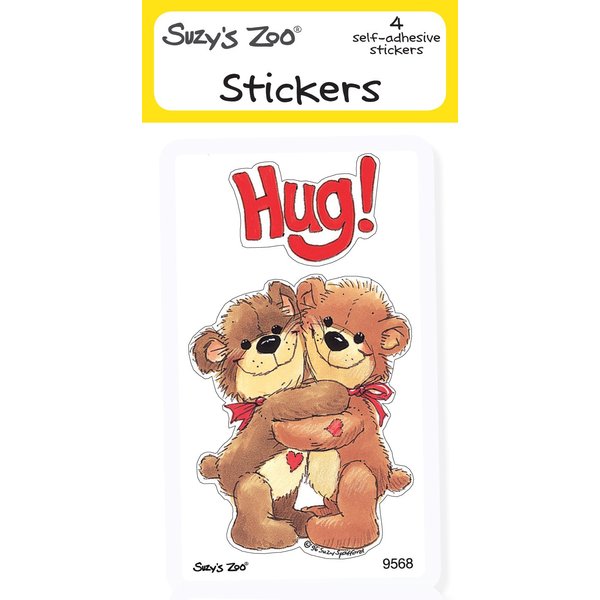 Suzy's Zoo Stickers 4-pack, Hug Bears" 10123