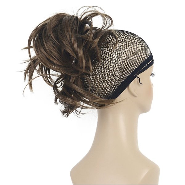Lydell Adjustable Messy Style Ponytail Hair Extension Synthetic Hairpiece with Jaw Claw (Light Reddish Golden Brown)