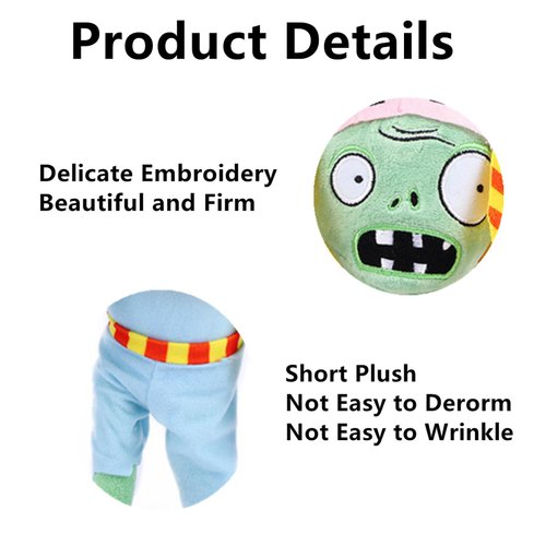 JHESAO 6 PCS PVZ Plushies RA Plants and Zombies Plush Sets Toy Guitar, Pirate Zombies 1 2 Stuffed Soft Archmage Zombie Doll, Football Zombie PVZ Plush Figure Doll Cowboy Zombies New
