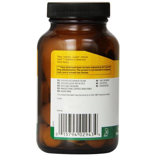 Country Life Zinc Lozenges 23 Mg + Vitamin C Cherry Flavor, 60-Count
