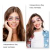July 4th Decorations Face Tattoos Patriotic USA Flag Star Temporary Tattoos Facial Makeup Sticker for Women Kids Independence Day Red White and Blue Party Tattoos Sticker -10 Sheets