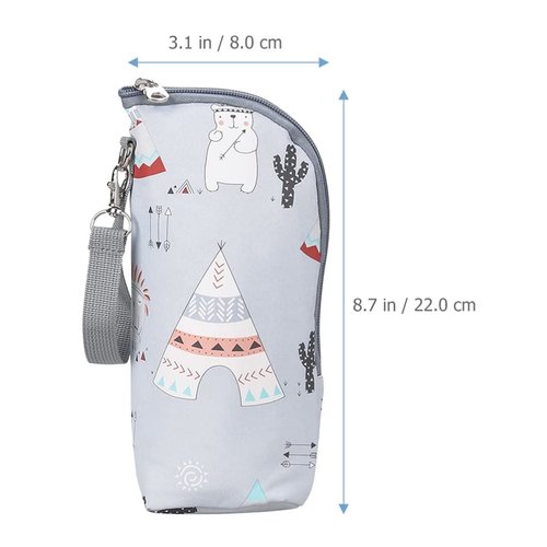 Kisangel Infant Bottles 1pc Car Milk Bottle Warmer Portable Baby Bottle Bag Insulated Milk Bottle Bag Keep Warm Carrying Sleeve Pouch for Newborn Toddler Baby Bottles