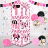 TONIFUL Pink Mouse 2nd Birthday Party Supplies Pink Balloon Box with Letters，Pink Mouse Theme Two Years Old Birthday Party Favors for Girls Second Birthday Decoration