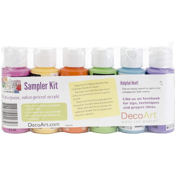 DecoArt DASK279 Crafter's Acrylics Home Décor Brights Sample Pack