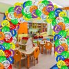 50 Pcs 100 Days of School Balloons Decoration 100 Days of School Decorations Happy 100th Day School Balloons 100th Day Latex Confetti Balloons for Kids Students School Party Supplies