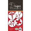 Medical Symbols Cookie Stencil Set C992 By Designer Stencils Beige/Semi-Transparent, 2.5 x 2.5