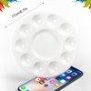 4pcs Art Paint Tray Palette Plastic Pallet for Kids or Pupils to Painting, DIY Craft,Play Party at Home, Kindergarten or School, White