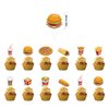 Fast Food Birthday Party Decoration Pizza Party Supplies Include Hamburger HAPPY BIRTHDAY Banner Coke Balloons French Fries Cake Topper Coffee Cupcake Toppers Fast Food Party Decoration