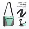 Kinbashi 3 Ring Binder, 3 Inch O-Ring Zipper Binder with Shoulder Strap, Expanding Files and Multiple Pockets, Green