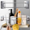 warmfarm RV Shower Corner Storage Bar, RV Bathroom Stick on Shower Corner With 4 S-Hooks,Adjustable Corner Storage Bar for Most RV Camper Travel Trailer (1)
