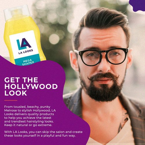 IO-style L.A. LOOKS Styling Gel Mega Mega Hold 20 oz (Pack of 4)