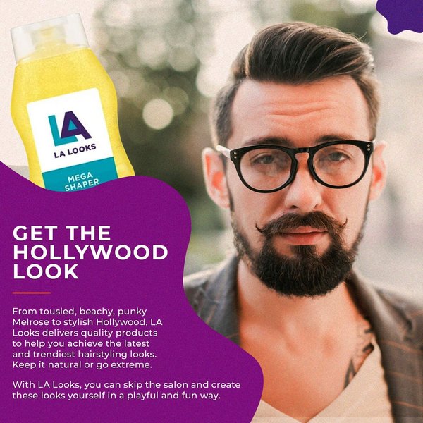 IO-style L.A. LOOKS Styling Gel Mega Mega Hold 20 oz (Pack of 4)