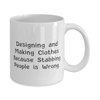 Cute Designing and Making Clothes 11oz 15oz Mug, Designing and Making Clothes, Reusable Gifts for Friends, Birthday Gifts, Hobby supplies, Hobby equipment, Hobby tools, Hobby kits, Gift ideas for