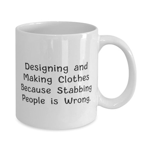 Cute Designing and Making Clothes 11oz 15oz Mug, Designing and Making Clothes, Reusable Gifts for Friends, Birthday Gifts, Hobby supplies, Hobby equipment, Hobby tools, Hobby kits, Gift ideas for