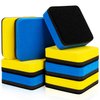 MAQIHAN Mini Dry Erasers - 8 Pack Magnetic Whiteboard Eraser 2 x 2 Inch Reusable Dry Erase Cleanser for White Board Chalkboard Multi-Purpose Teacher Supplies for Classroom Office Home, Blue and Yellow