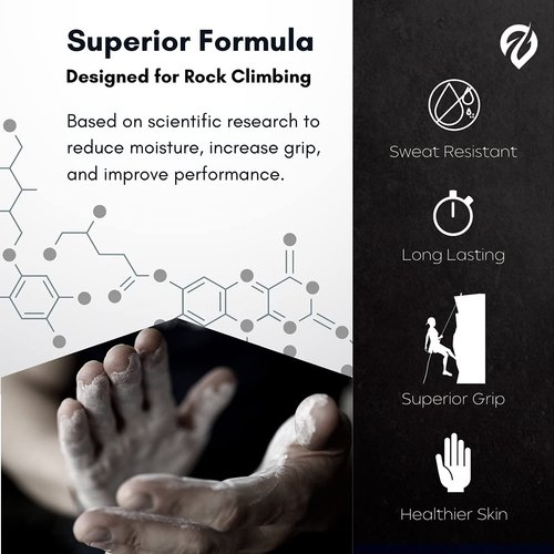 EVMT Brands Liquid Chalk, Mess-Free Rock Climbing Chalk. Sweat-Resistant and Long Lasting for Stronger Grip and Better Climbing Performance. Chalk in a Bottle for Men and Women. Package May Vary.