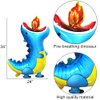 Blingabc 4Pack Dragon Balloons,3D Foil Fire Breathing Dragon Balloon Decoration for Dino Jungle Theme Birthday Baby Shower Party Supplies(Fire Breathing Dragon)