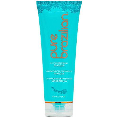 Pure Brazilian Deep Conditioning Masque - Deep Conditioner Hair Treatment with Brazilian Keratin, Acai, and Arginine - 8 Fl Oz