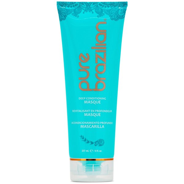 Pure Brazilian Deep Conditioning Masque - Deep Conditioner Hair Treatment with Brazilian Keratin, Acai, and Arginine - 8 Fl Oz