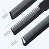 TsMADDTs Rat Tail Combs for Women and Men, 3Pcs Hair Combs Set for Braiding, Parting, Styling, Fine Tooth Comb, Black