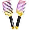 KTKUDY Wet & Dry Detangling Hair Brush - Tangle Free Detangler Brush For Women Men & Kids - Faster Blow Drying - Vented Curved HairBrush