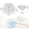 BOMOQING Nail Dappen Dish with Diamond Lid, Acrylic Liquid Powder Dappen Monomer Cup, Clear Glass Crystal Acetone Bowl, Acrylic Nail Brush Cleaner Holder, Nail Tech Must Haves(Colorful)
