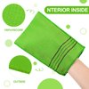 12 Pieces Korean Body Scrub Exfoliating Cloth Italy Towel Korean Style Exfoliating Mitt Korean Style Scrubbing Cloth Bath Body Exfoliating Scrub Towel(Yellow, Green, Blue, Pink, Small)