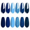Vishine Soak Off UV LED Gel Nail Polish Set Blue Glitter Colors, 8ml each Nail Gel Manicure Kit