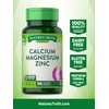 Calcium Magnesium Zinc Supplement | 90 Caplets | Non-GMO and Gluten Free | by Nature's Truth