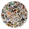DinoRealistic Dinosaur Stickers for Teens, Waterproof Vinyl Pack - 110 Pack Cute Cartoon Decals for Laptop, Water Bottle, Skateboard, Hydroflask, Phone Bumper