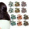 Cobahom 12Pcs 1.06 Inch No Crease Small Claw Clips Mini No-Slip Jaw Clips for Thin Thick Hair Printed Hair Clips Hair Accessories for Women Girls