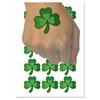 Three Leaf Clover Shamrock Temporary Tattoo Water Resistant Fake Body Art Set Collection - 15 2" Tattoos (1 Sheet)