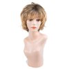 Alipher Realistic Women Wigs Portable Short Curly Wig Synthetic Yellow Wigs For Women Costume Cosplay Party Supplies 1PCS