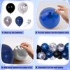Blue and Black Birthday Decorations for Men Women, 62PCS Happy Birthday Decorations for Boys Girls, Black Blue Silver Birthday Party Supplies Birthday Banner Balloons Arch Kit Tablecloth Foil Curtains