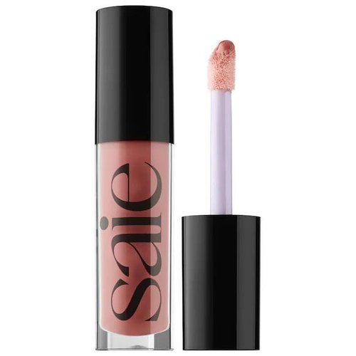 Saie Glossybounce High-Shine Hydrating Lip Gloss Oil - Dip (Dusty Rose), 0.17 Fl Oz (Pack of 1)