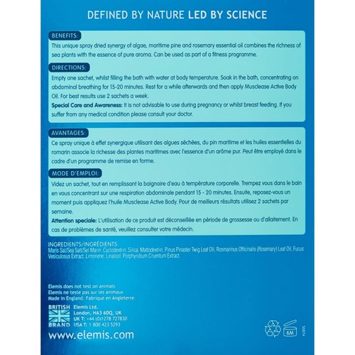 ELEMIS Musclease Herbal Bath Synergy | Calming Muscle Tension and Relaxation Therapy Soak Relieves Aches, Pains and Tension Post-Workout | 10 Sachets