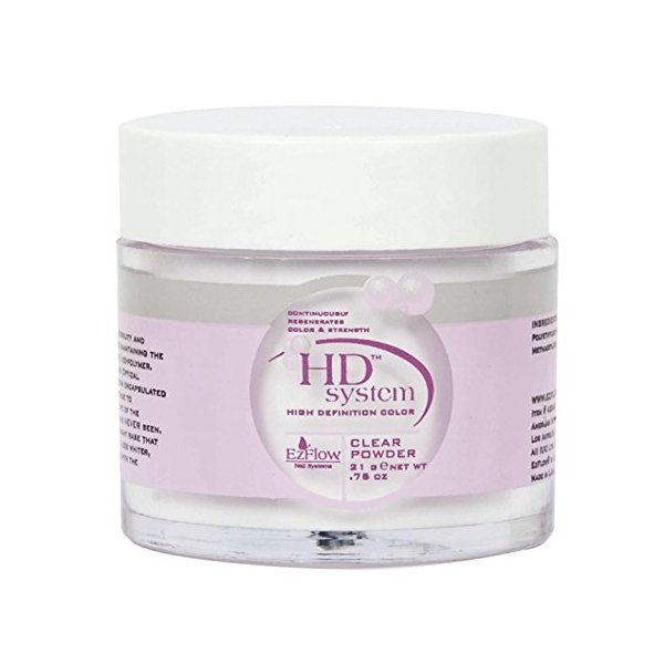 EZ Flow High Definition Clear Powder False Nails, 0.75 Ounce