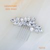 Foyte Crystal Bride Wedding Hair Comb Rhinestone Headpieces Leaf Side Hair Combs for Women and Bride (Silver)