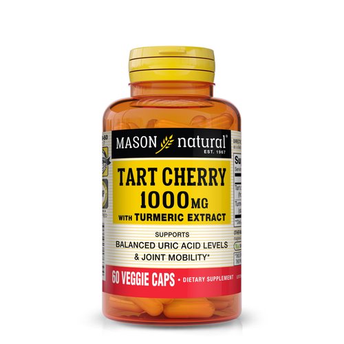 Mason Vitamins Tart Cherry Extract with Standardized Turmeric Softgels, 1000 mg, 60 Count