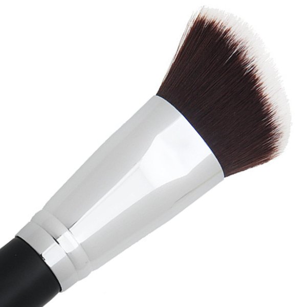 Angled Blush Brush for Cheeks – Bronzing Brush for Liquid, Cream, Mineral Powder Makeup Bronzer Contour Brush, Synthetic Kabuki Brush by Beauty Junkees