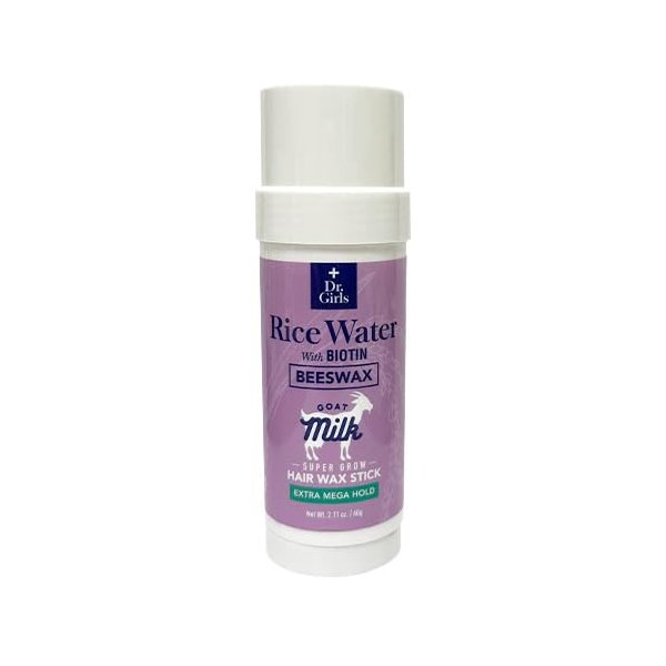 Dr.Girls Rice Water Extra Mega Hold Hair Beeswax Stick 2.11oz/ 60g (Goat Milk)