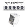 Qackenm 30W USB C Charger Block, GaN Nano Fast Charger, 2 Port Compact Charger with Foldable Plug for iPhone 16/16 Plus/16 Pro/16 Pro Max, 15/14/13 Series, Pixel, Galaxy, iPad/iPad Mini and More White