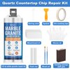 Quartz Countertop Chip Repair Kit - White Granite & Marble Repair Kit, Suitable for Granite, Marble, and Other Stone Surface Crack Quartz Chip Repair Kit