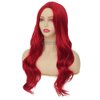 Tseses Womens Red Curly Wig Long Wavy Middle Part Synthetic Wigs for Halloween Cosplay Wig