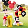 Cartoon Mouse 1st Birthday Party Decorations,One Year Theme Party Supplies Included Banner,Tablecloth,Latex Balloons,Foil Balloons,Cake Topper,Door Sign for First Year Old Boy Baby Shower Decorations