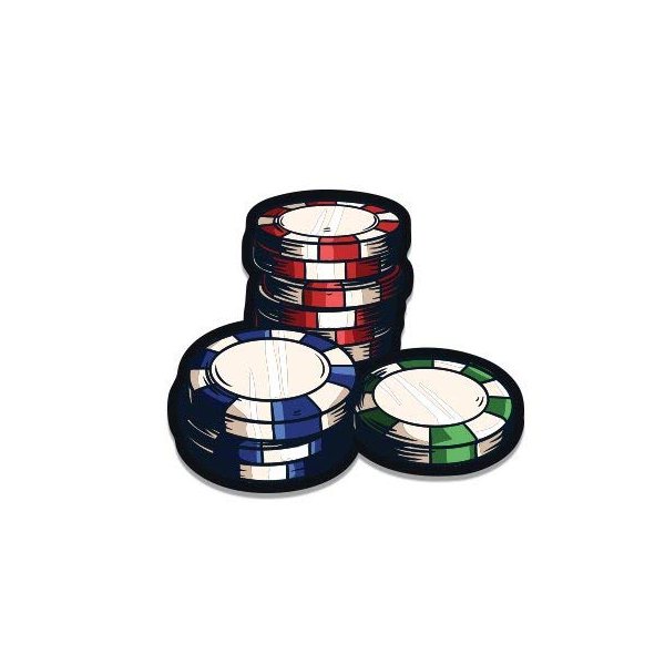 Poker Chips - 12" Vinyl Sticker Waterproof Decal