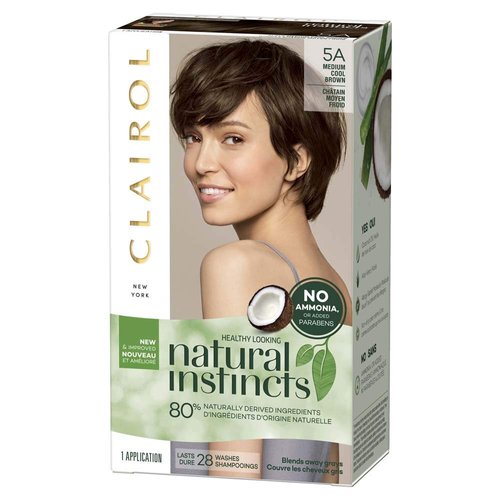 Clairol Natural Instincts Hair Color, Medium Cool Brown [5A] 1 ea (Pack of 9)